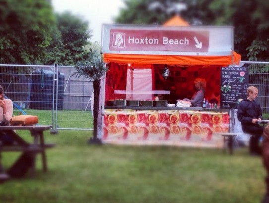 Hoxton beach food stall, field day festival