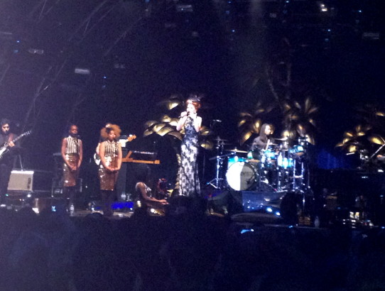 Paloma Faith singing at Somerset House, 2012