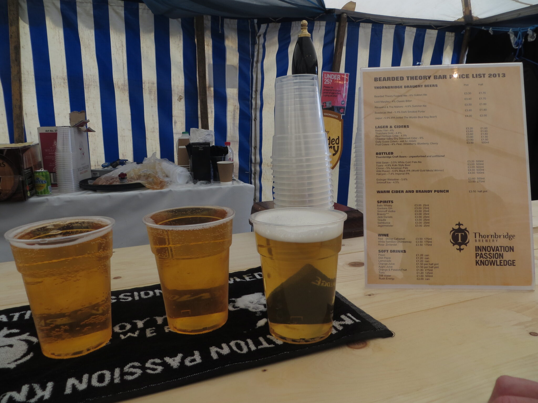 Beers at Bearded Theory