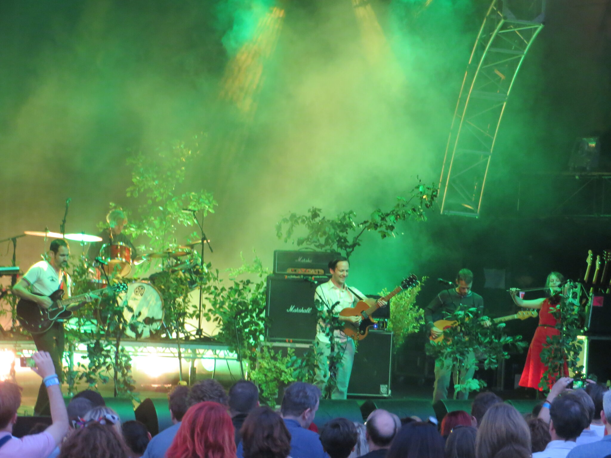 British Sea Power sing on stage