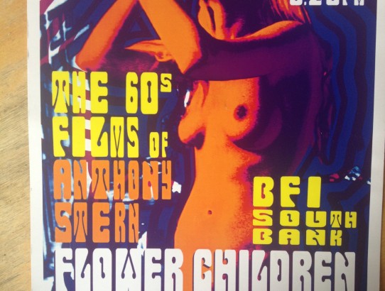 Poster for BFI film evening, Anthony Stern