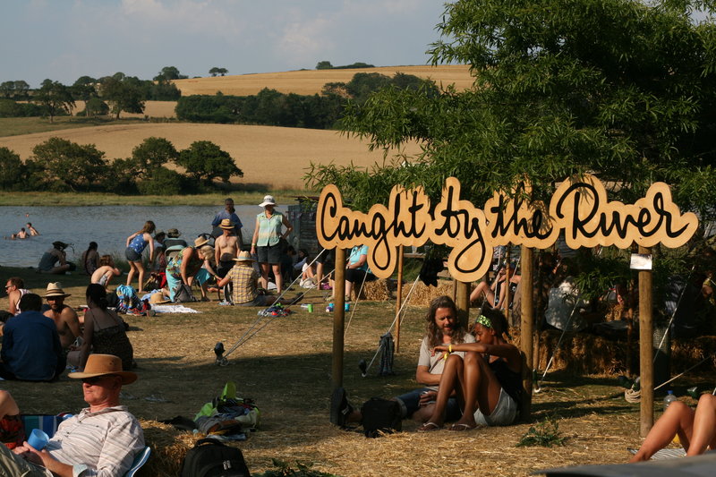 Relaxing The bar at Port Eliot festival
