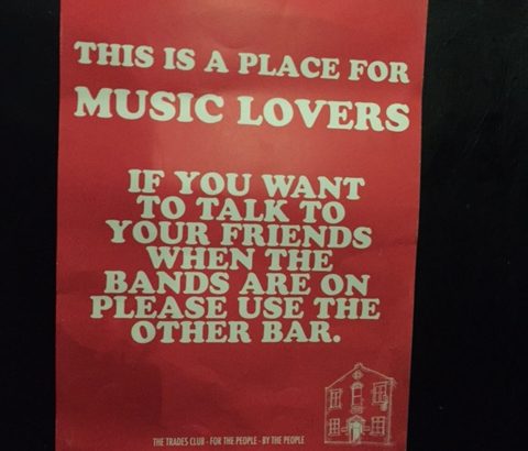 Poster at The Trades Hebden Bridge