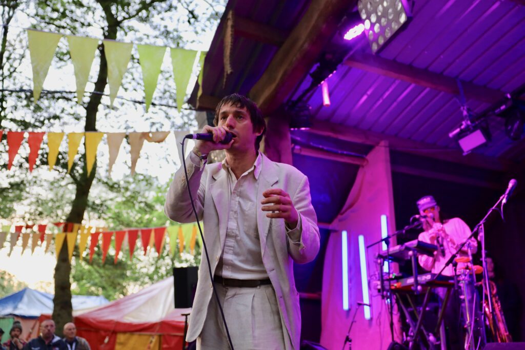 Lias Saoudi from Fat White Family at Bearded Theory