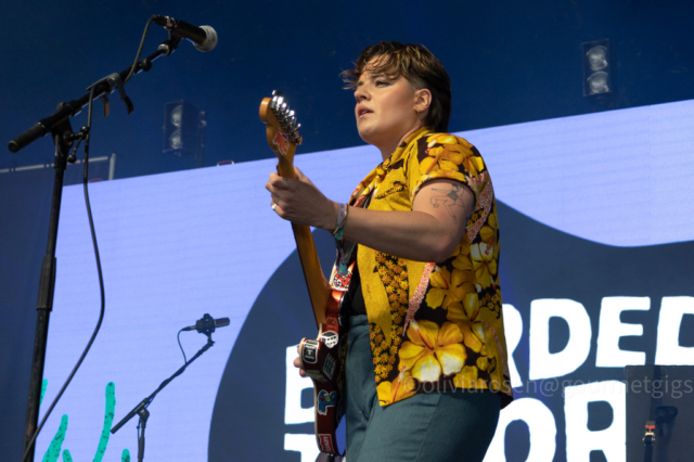 Girlband on stage at Bearded Theory festival