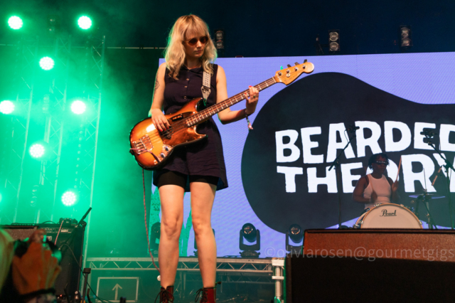 Girlband on stage at Bearded Theory festival